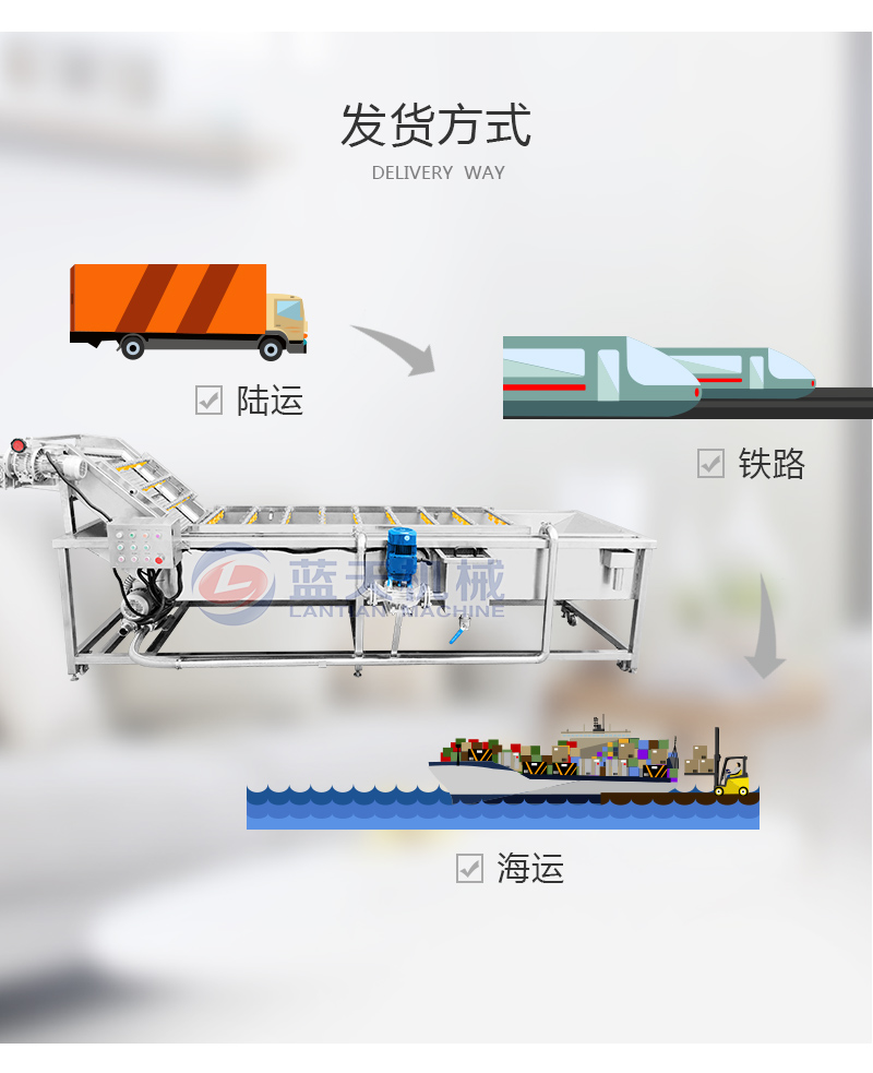  氣泡清洗機(jī)發(fā)貨方式